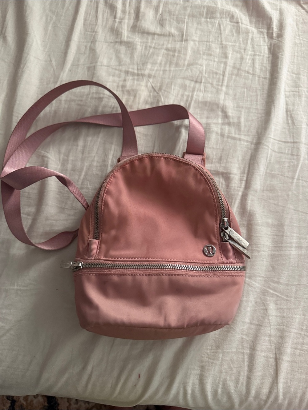 lululemon athletica small dusty rose mini backpack crossbody